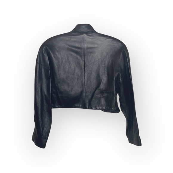 Vintage 90s: Erez x Lillie Rubin ☻︎ Whip Stitch Leather Jacket ☻︎ Gold Hardware - Picture 12 of 16